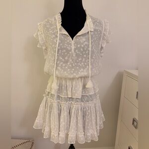 Misa Los Angeles Ivory Textured Dress XS